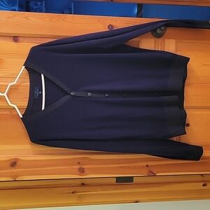 Toscano ltwgt merino wool blend cardigan